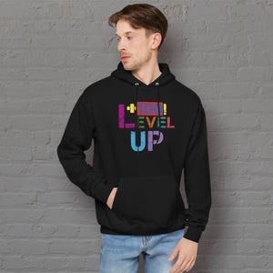 "Level UP!" Unisex fleece hoodie - By DDoTToDD (Starting at $48.44!)