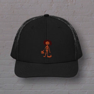 "Snap-back Trucker Hat!!" with Orange Logo