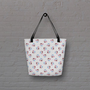 Level UP! Large Tote Bag - Color = Whisper - By DDoTToDD