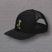 Load image into Gallery viewer, &quot;Snap-back Trucker Hat!!&quot; with Yellow Logo