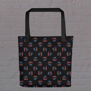 Level UP! - Small Tote bag - Color = Black - By DDoTToDD